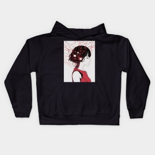 Enter the Digital Realm: Cyberpunk Aesthetics, Mind-Bending Anime, and Futuristic Manga Art Kids Hoodie